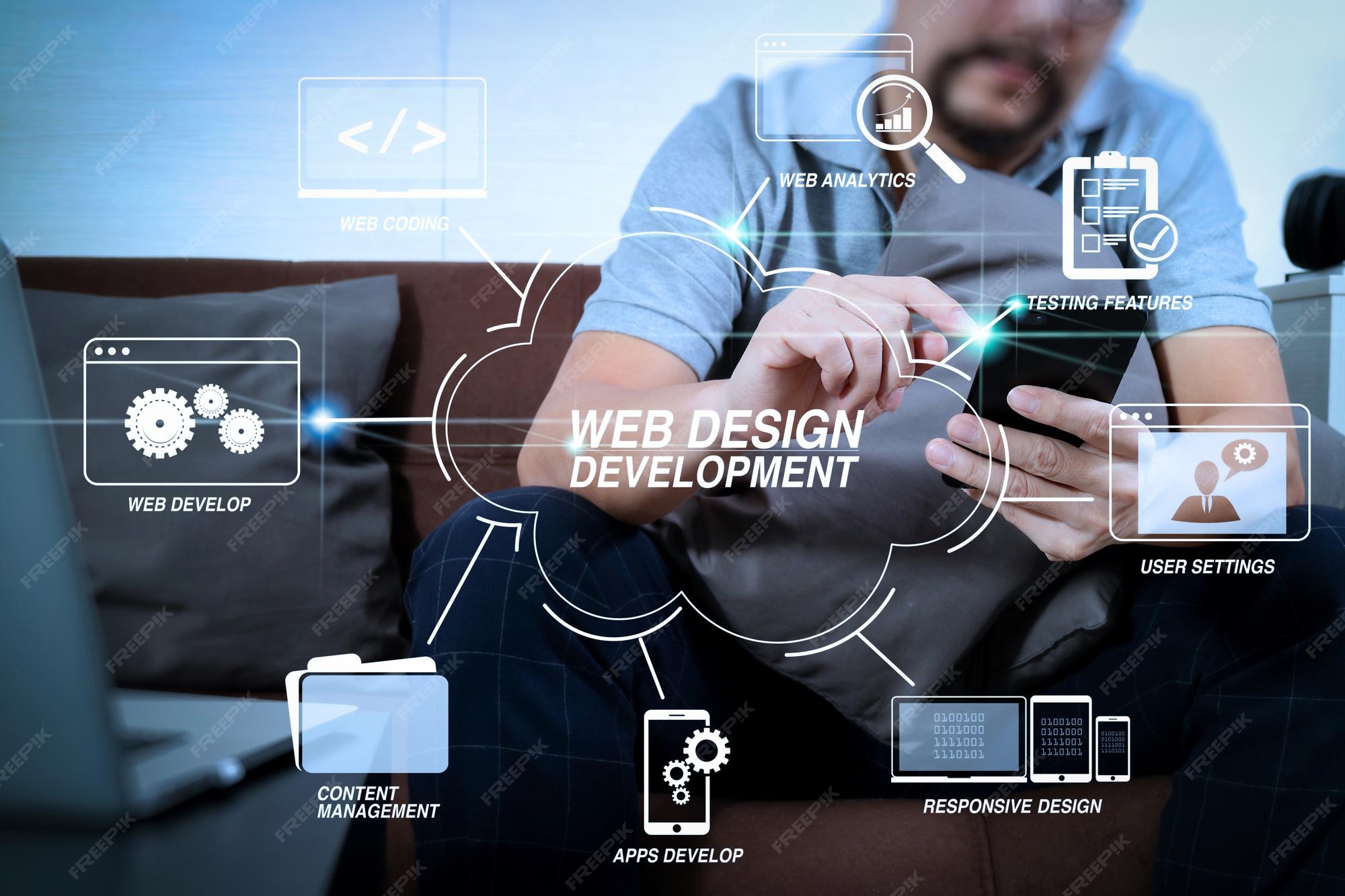 Premium Photo | Developing programming and coding technologies with ...