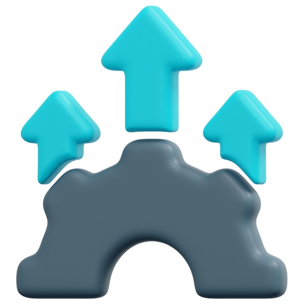 development 3d render icon illustration