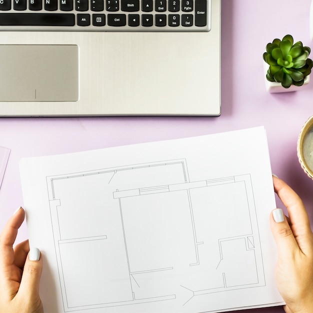 Development of design and layout of the apartment