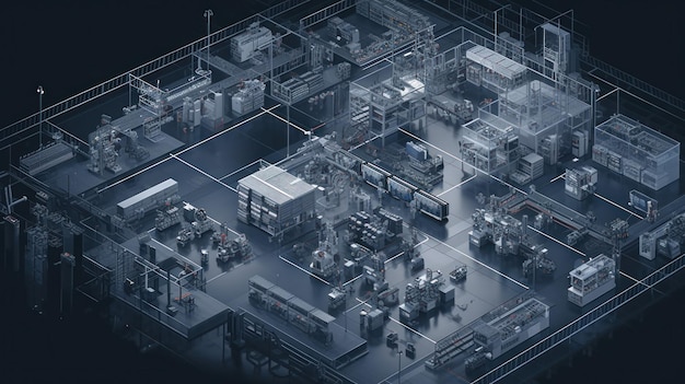 The development of smart factories and connected systems AI generated