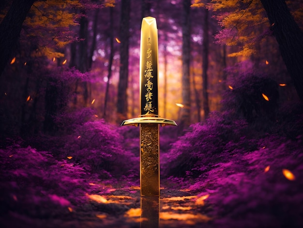 Photo devianart illustration of one japanese divine katana