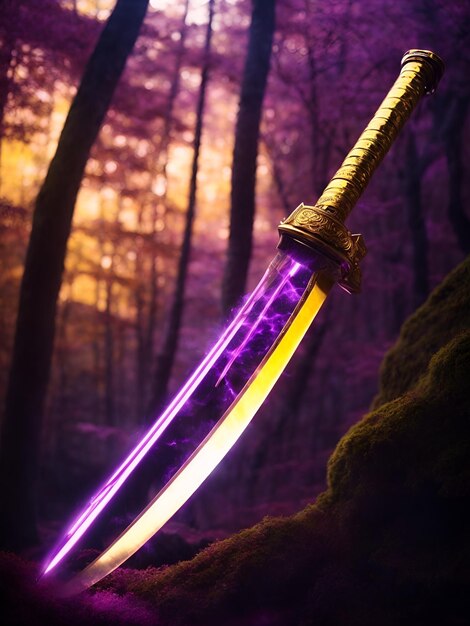 Photo devianart illustration of one japanese divine katana