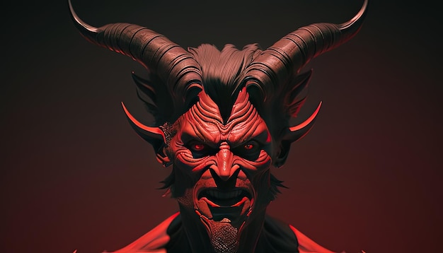 The devil digital art illustration Generative AI