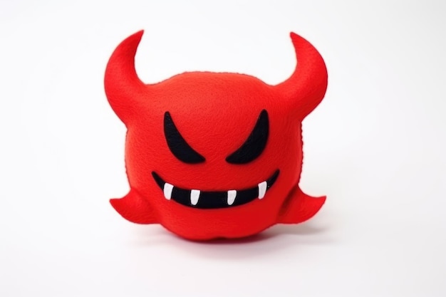 Фото Дьявол фетровая игрушка красный дьявол хэллоуин