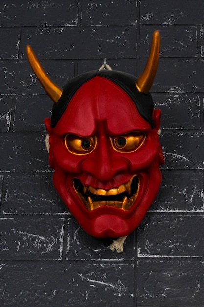 Photo devil mask for halloween costume decoration for day of the dead