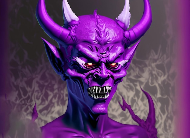 Photo devil of purple color