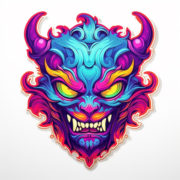 Devil Sticker Playful Sparkly Colors Photorealism