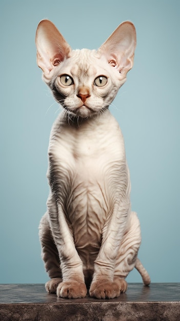 Devon Rex Full Body Foto Illustratie