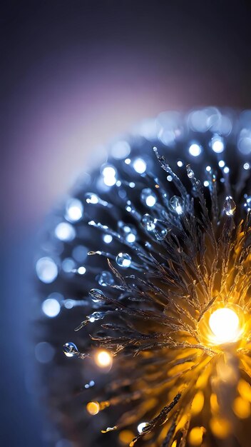 Dew sparkle bokeh background macro photography