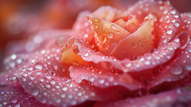 Photo dewkissed pink rose petals in soft morning light