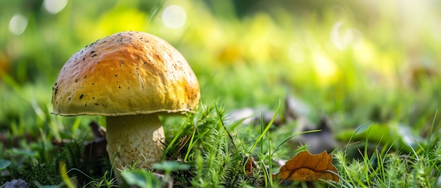 DewKissed Toadstool in Morning Light