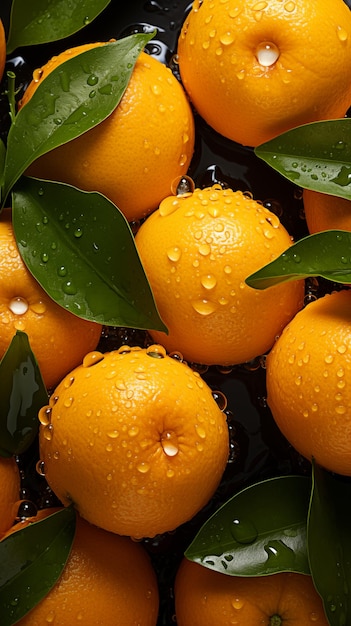 Dewy citrus delight seamless background showcasing fresh oranges