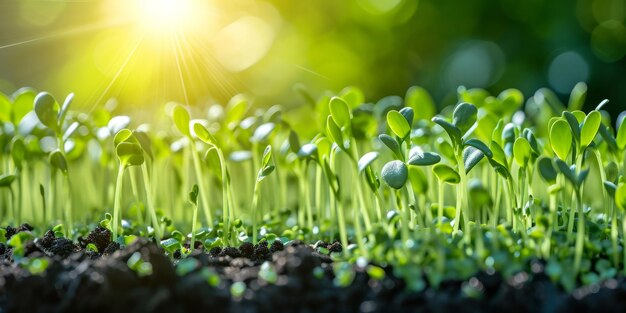 Dewy Dawn on Barley Seedlings