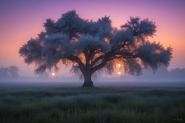 Photo dewy dusk dance