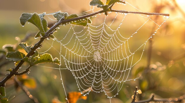 Dewy Spider Web North RhineWestphalia Germany