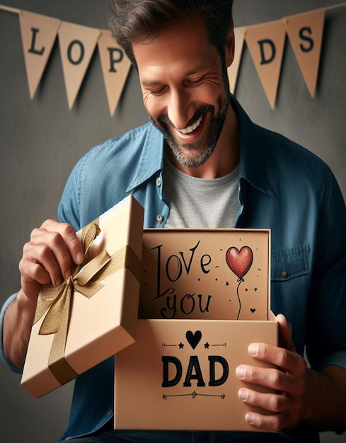 Deze 3D-illustratie is ontworpen voor Happy Fathers day