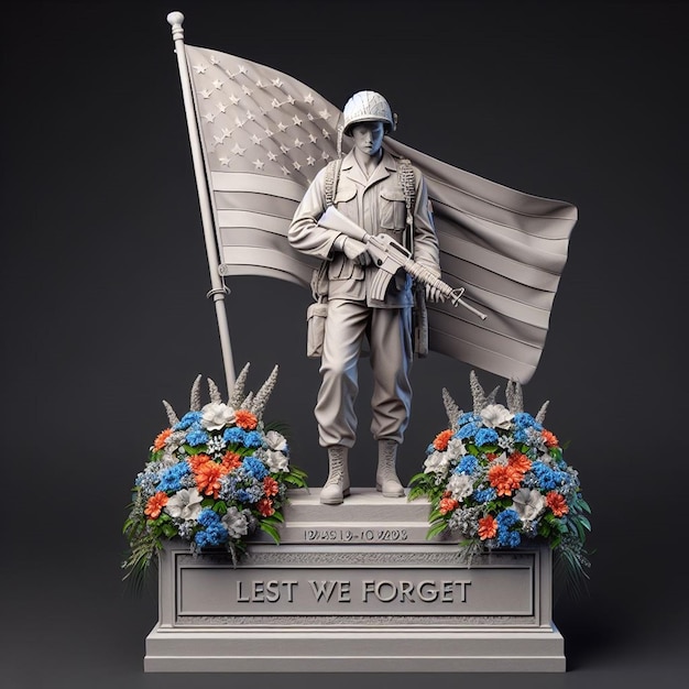 Foto deze 3d-illustraties zijn gemaakt voor verschillende amerikaanse evenementen, waaronder het memorial day-evenement.