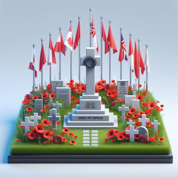 Deze 3D-illustraties zijn gemaakt voor verschillende Amerikaanse evenementen, waaronder het Memorial Day-evenement.