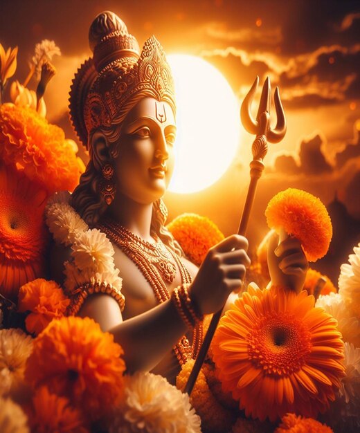 Foto deze illustratie is gegenereerd voor mythologische gebeurtenissen zoals ram navami janmashtami dussehra