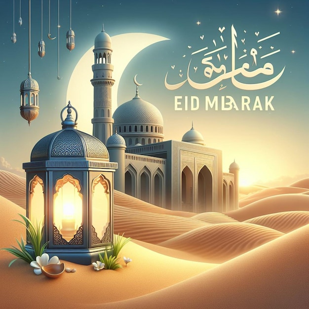 Deze illustratie is gemaakt voor Eid ul Fitr Eid ul Adha en Mahe Ramadan