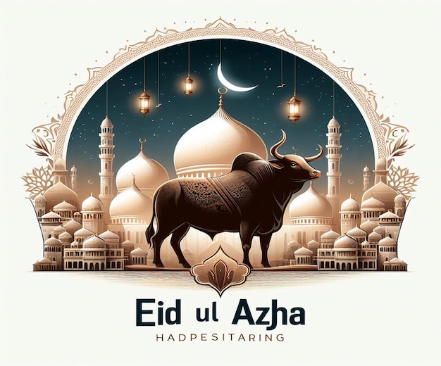 Foto deze illustratie is gemaakt voor het islamitische evenement eid ul adha.