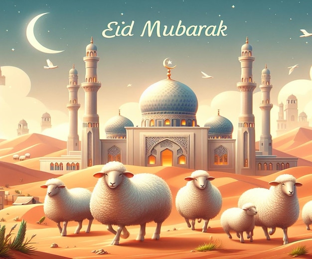 Deze illustratie is gemaakt voor het islamitische mega-evenement Eid Ul Adha