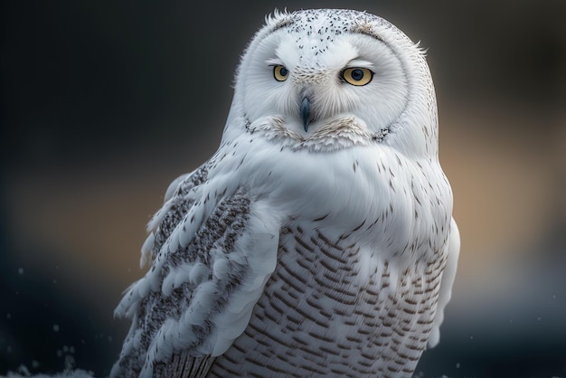 Deze verbluffende witte uil werd vastgelegd in een verbluffende selective focus foto