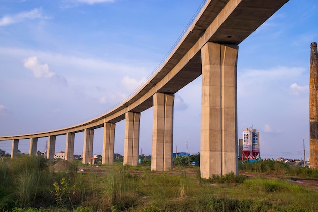 Photo dhaka to bhanga 82 km railline elevated railway bridge