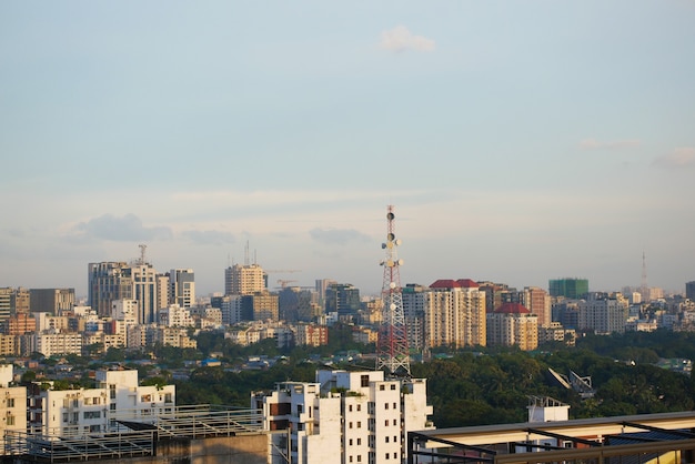 Dhaka city buildings at sunny day