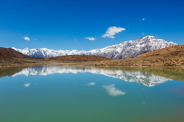 Dhankar Lake. Spiti Valley, Himachal Pradesh, India