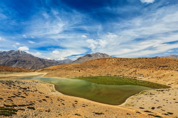 Dhankar-meer in de Himalaya