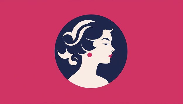 Dia de la mujer emprendedora 2d minimalist logo