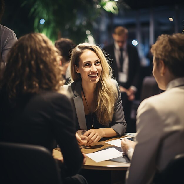 Dia de la mujer emprendedora Entrepreneurial Women's Day Female professional discussing