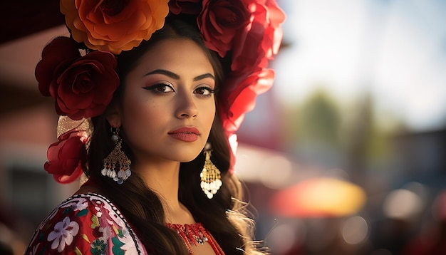 Dia de la raza celebration portrait photography creative concept