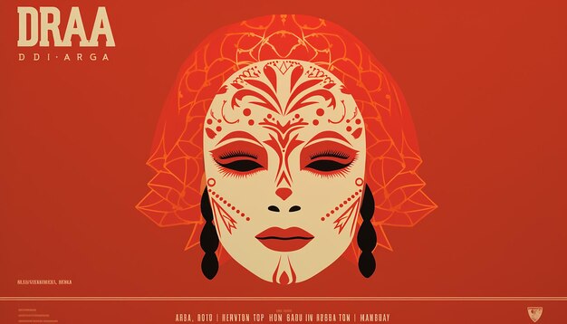 Dia de la raza poster design illustration