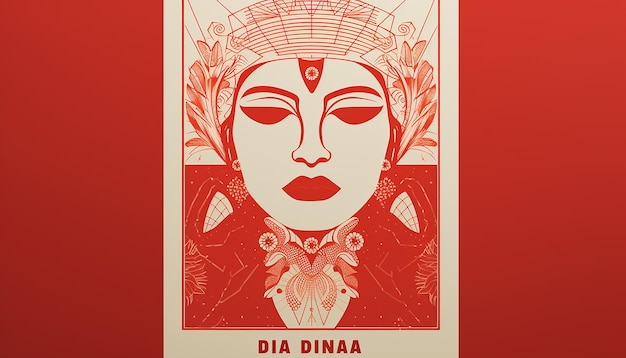 Dia de la raza poster design illustration