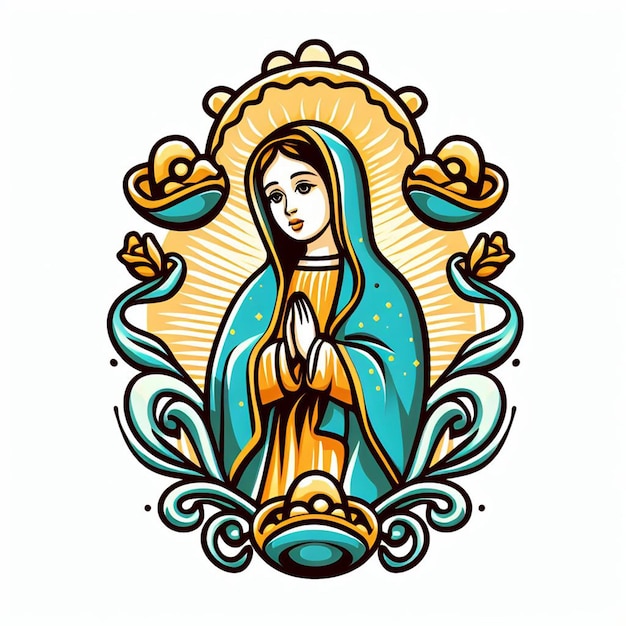 Фото dia de la virgen de guadalupe posterflyerpost и free photosизображение с белым фоном