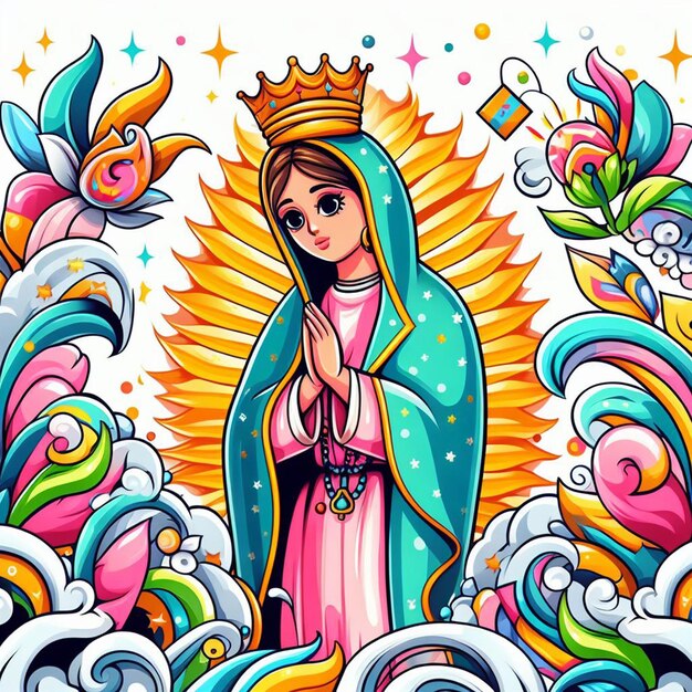 Фото dia de la virgen de guadalupe posterflyerpost и free photosизображение с белым фоном