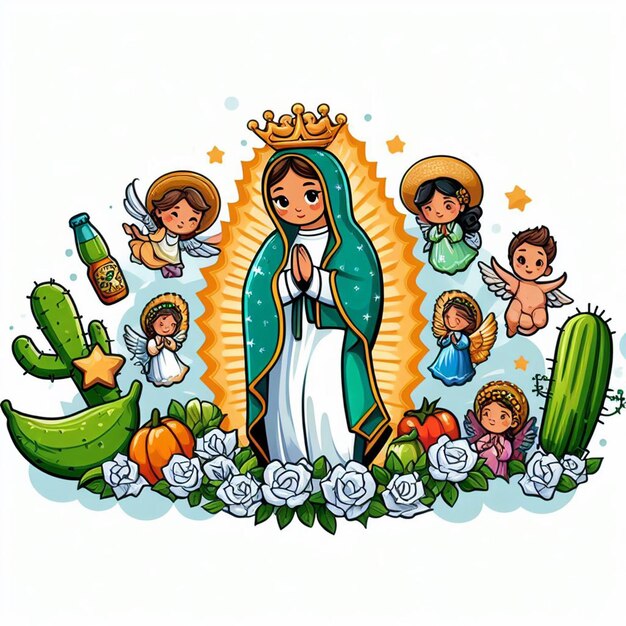 Photo dia de la virgen de guadalupe posterflyerpost and free photosimage with white background