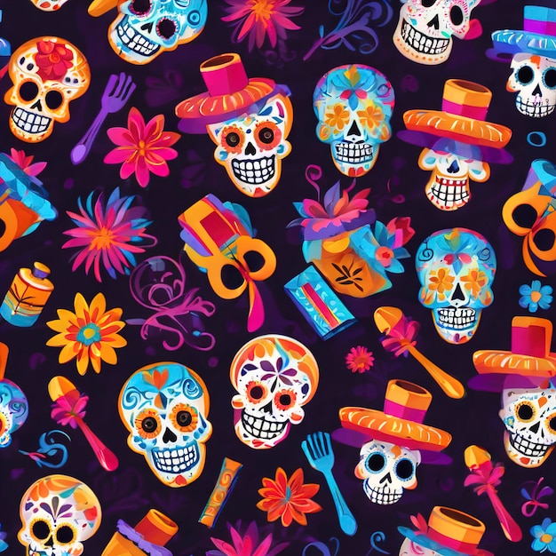 Dia de los Muertos aka Dag van de Doden en La Catrina illustratie