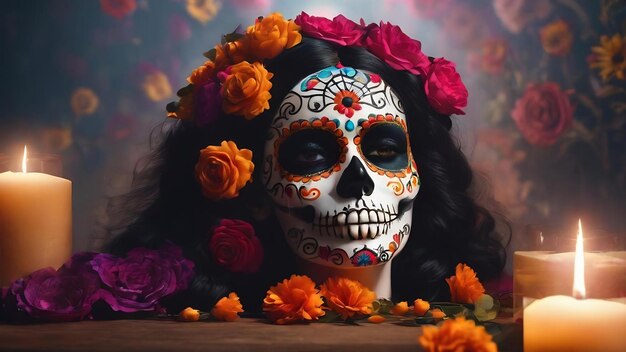 Dia de los muertos background