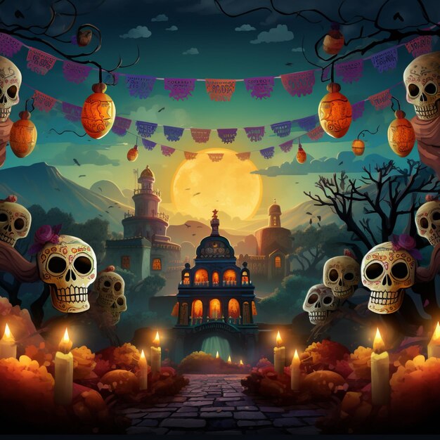 Dia de los muertos background