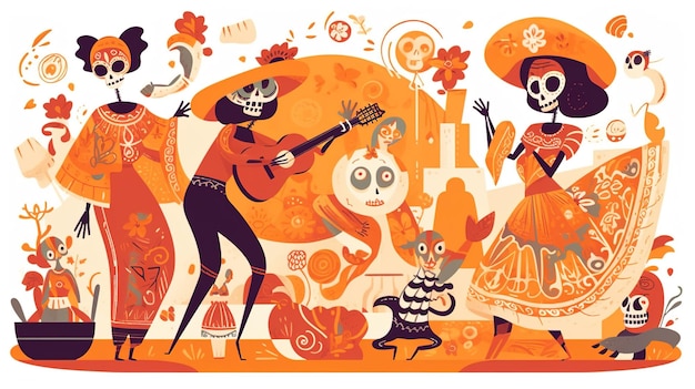 Dia de los muertos Dag van de doden Mexicaanse feestdag