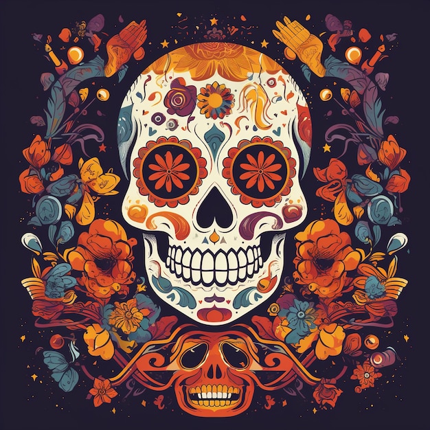 Dia de los muertos Day of the dead Mexican holiday festival
