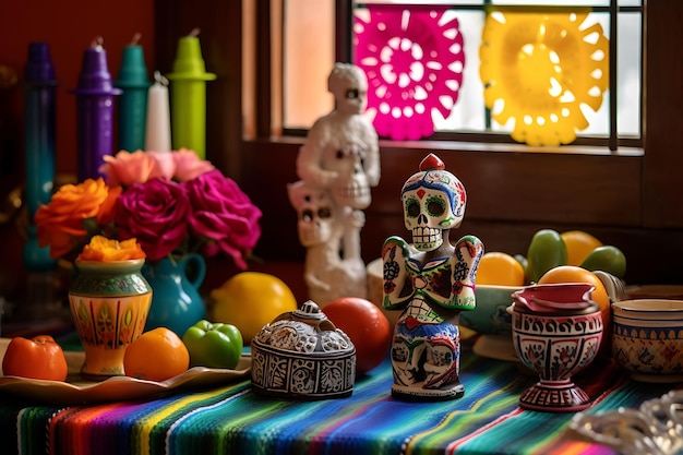 Photo dia de los muertos day of the dead mexican holiday sugar skull festival mexico city october 31