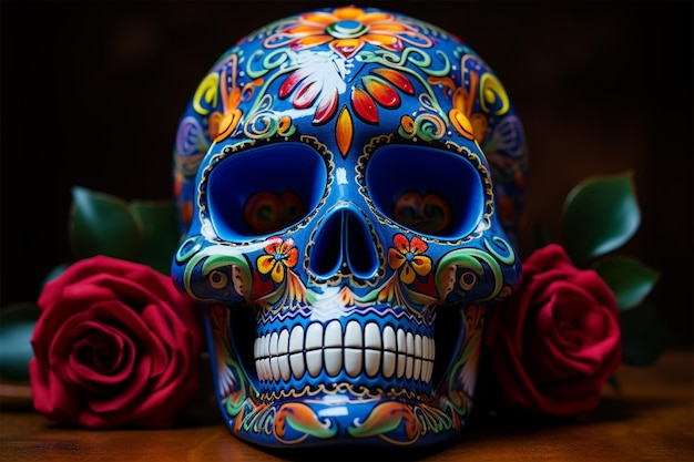 Dia de los Muertos или день мертвых мексиканский сахарный череп