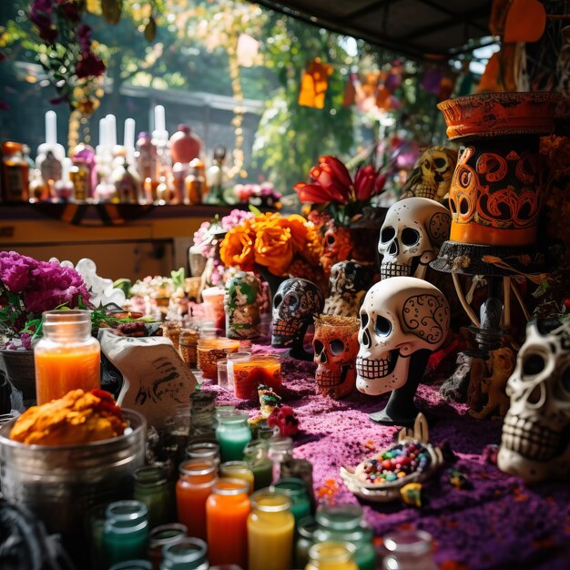 디아 데 로스 무르토스 (Dia de los Muertos) 는 멕시코의 죽은 자들의 날이다.