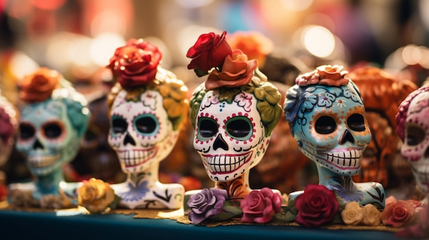 Foto dia de los muertos mexico oktober november foto ai gegenereerde kunst