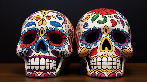 Dia de los muertos schedel achtergrond evenement behang attributen en tradities