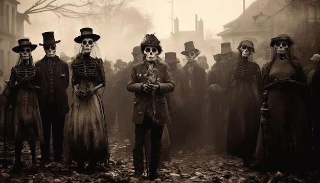 Dia de los muertos sepia